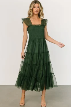 Clearance Baltic Born Emma Smocked Tulle Dress | Green