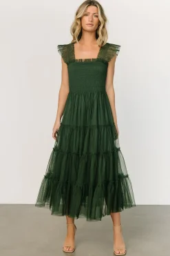 Clearance Baltic Born Emma Smocked Tulle Dress | Green