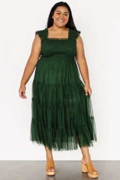 Clearance Baltic Born Emma Smocked Tulle Dress | Green
