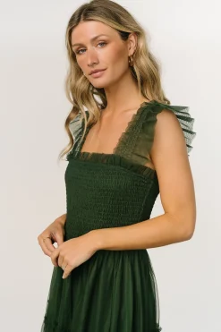 Clearance Baltic Born Emma Smocked Tulle Dress | Green