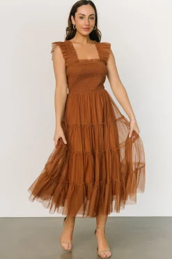 Best Baltic Born Emma Smocked Tulle Dress | Mocha