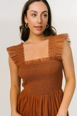 Best Baltic Born Emma Smocked Tulle Dress | Mocha