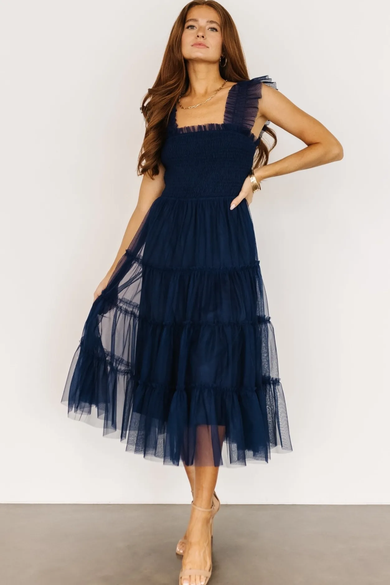 Best Baltic Born Emma Smocked Tulle Dress | Navy