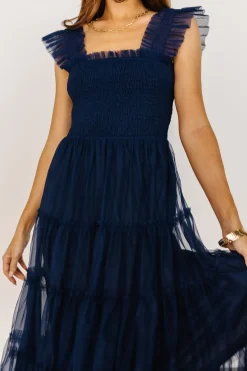 Best Baltic Born Emma Smocked Tulle Dress | Navy