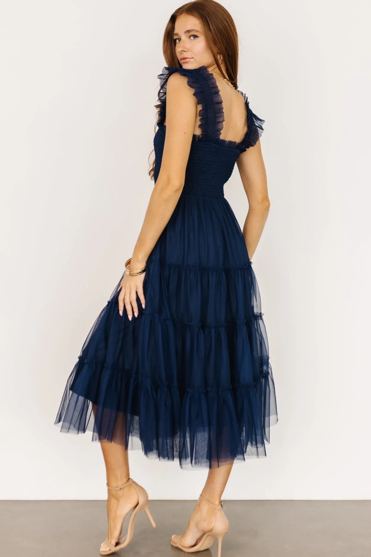 Best Baltic Born Emma Smocked Tulle Dress | Navy