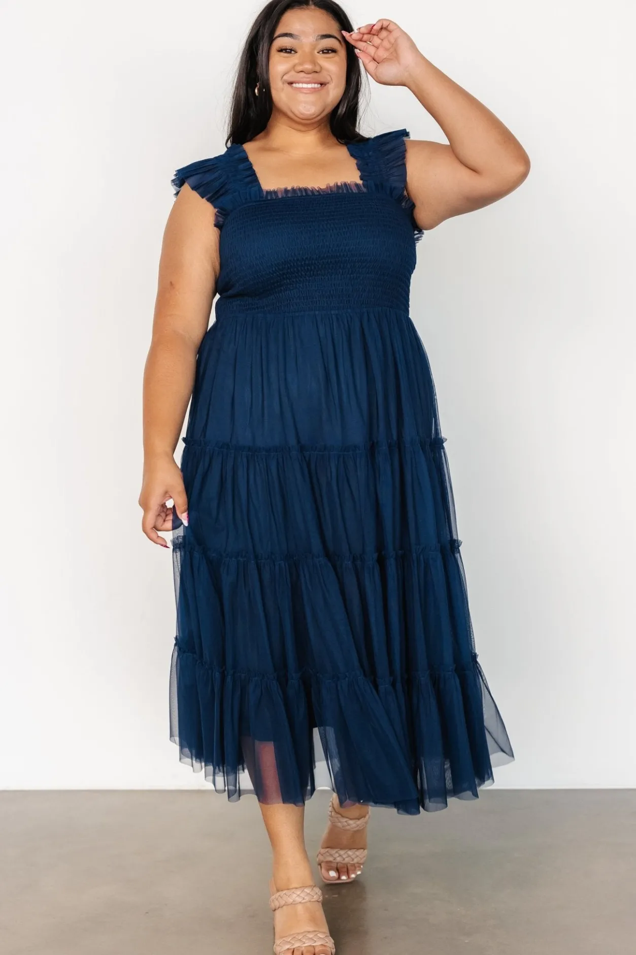 Best Baltic Born Emma Smocked Tulle Dress | Navy