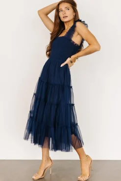 Best Baltic Born Emma Smocked Tulle Dress | Navy