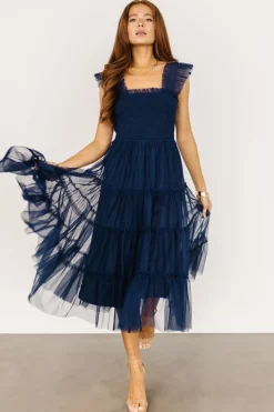 Best Baltic Born Emma Smocked Tulle Dress | Navy