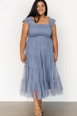 Hot Baltic Born Emma Smocked Tulle Dress | Slate Blue SlateBlue