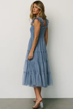 Hot Baltic Born Emma Smocked Tulle Dress | Slate Blue SlateBlue