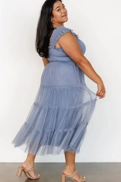 Hot Baltic Born Emma Smocked Tulle Dress | Slate Blue SlateBlue