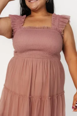 Sale Baltic Born Emma Smocked Tulle Dress | Dusty Rose DustyRose