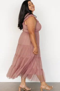 Sale Baltic Born Emma Smocked Tulle Dress | Dusty Rose DustyRose