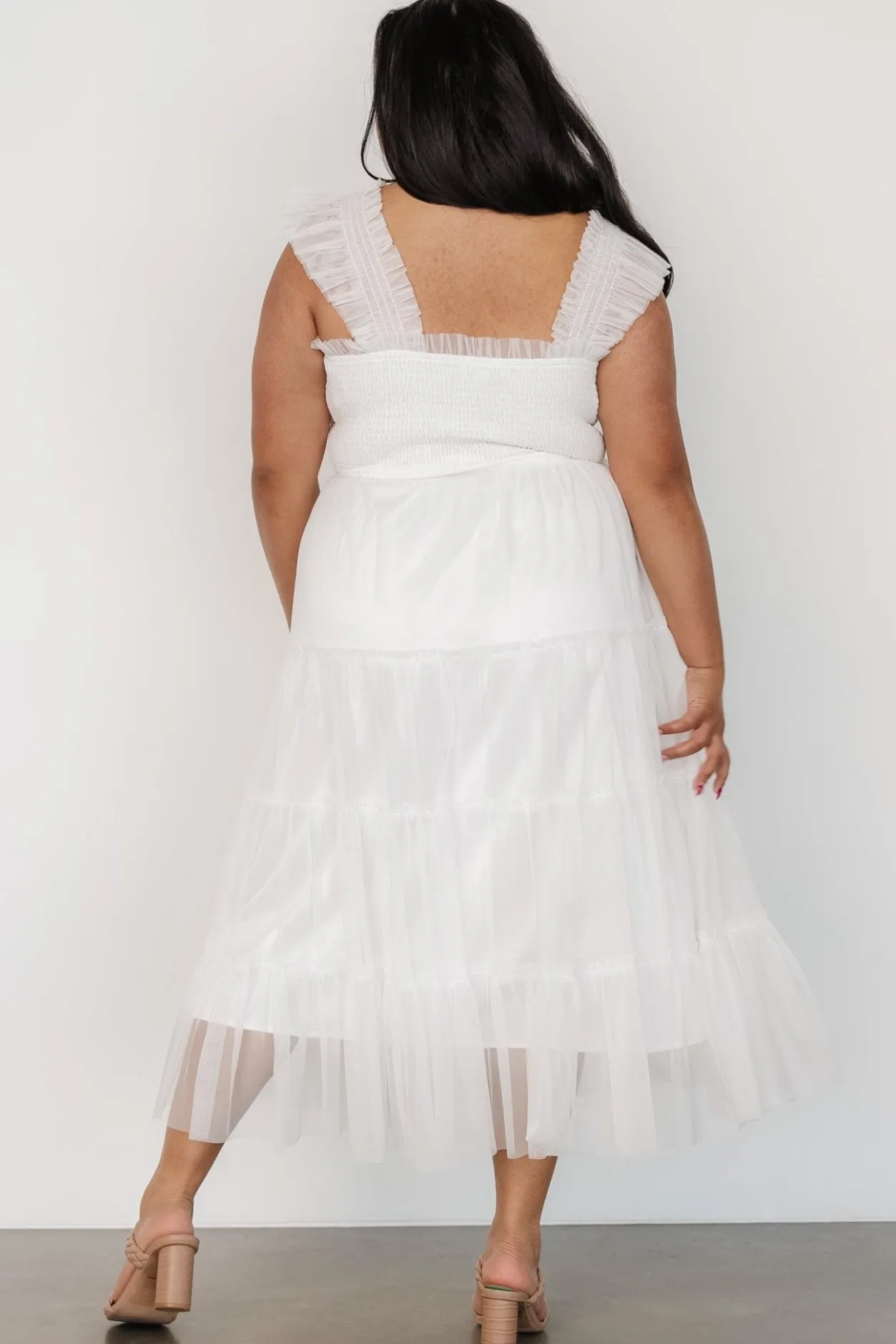Hot Baltic Born Emma Smocked Tulle Dress | Off White OffWhite