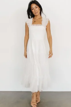 Hot Baltic Born Emma Smocked Tulle Dress | Off White OffWhite