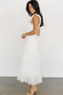 Hot Baltic Born Emma Smocked Tulle Dress | Off White OffWhite