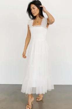 Hot Baltic Born Emma Smocked Tulle Dress | Off White OffWhite