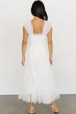 Hot Baltic Born Emma Smocked Tulle Dress | Off White OffWhite