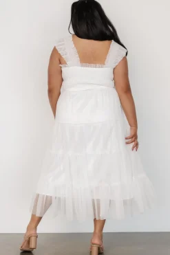 Hot Baltic Born Emma Smocked Tulle Dress | Off White OffWhite