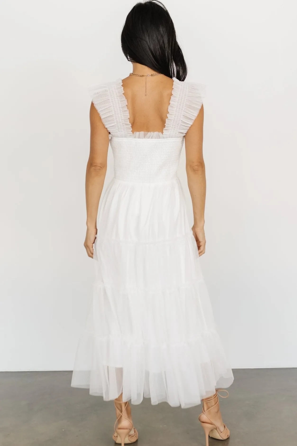 Hot Baltic Born Emma Smocked Tulle Dress | Off White OffWhite