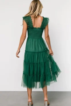Clearance Baltic Born Emma Smocked Tulle Dress | Emerald