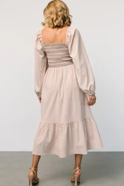 Fashion Baltic Born Emmeline Smocked Midi Dress | Natural