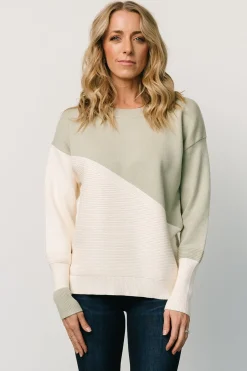 Sale Baltic Born Emmy Sweater | Sage + Cream Sage+Cream