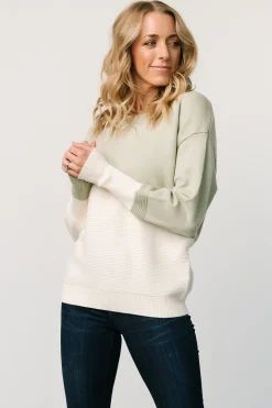 Sale Baltic Born Emmy Sweater | Sage + Cream Sage+Cream