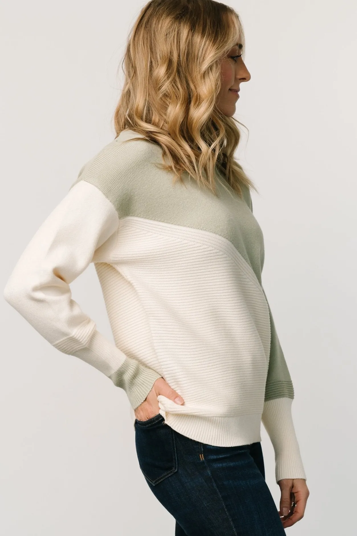 Sale Baltic Born Emmy Sweater | Sage + Cream Sage+Cream