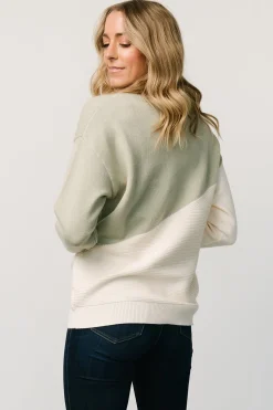 Sale Baltic Born Emmy Sweater | Sage + Cream Sage+Cream