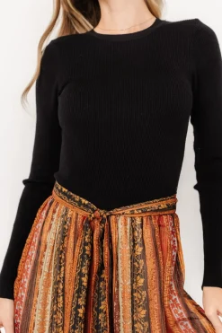 Sale Baltic Born Emryn Sweater Dress | Black + Multi Print Black+MultiPrint