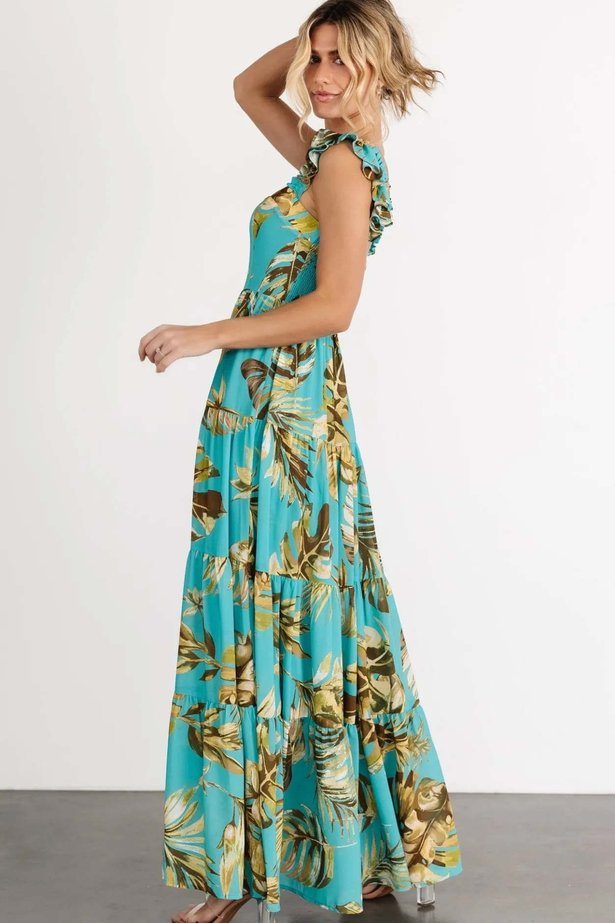 Fashion Baltic Born Encinitas Maxi Dress | Caribbean Blue Print CaribbeanBluePrint