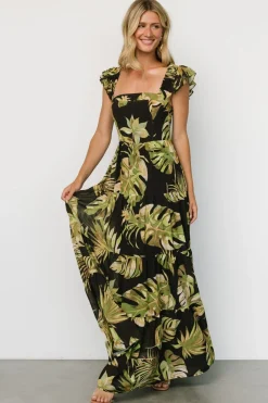Fashion Baltic Born Encinitas Maxi Dress | Tropical Green + Black TropicalGreen+Black