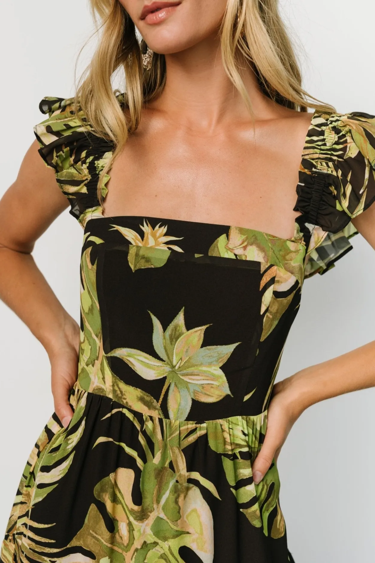 Fashion Baltic Born Encinitas Maxi Dress | Tropical Green + Black TropicalGreen+Black