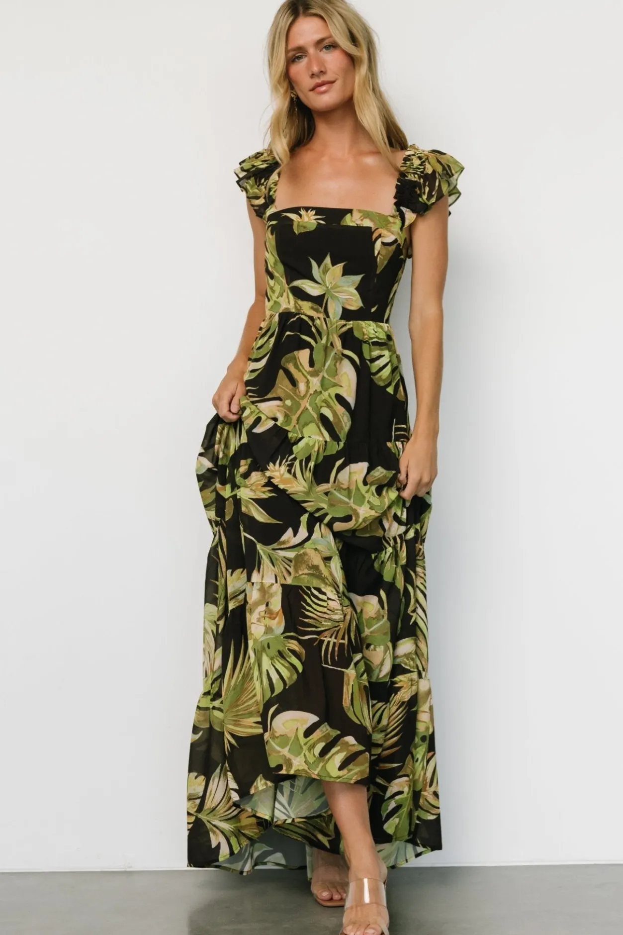 Fashion Baltic Born Encinitas Maxi Dress | Tropical Green + Black TropicalGreen+Black