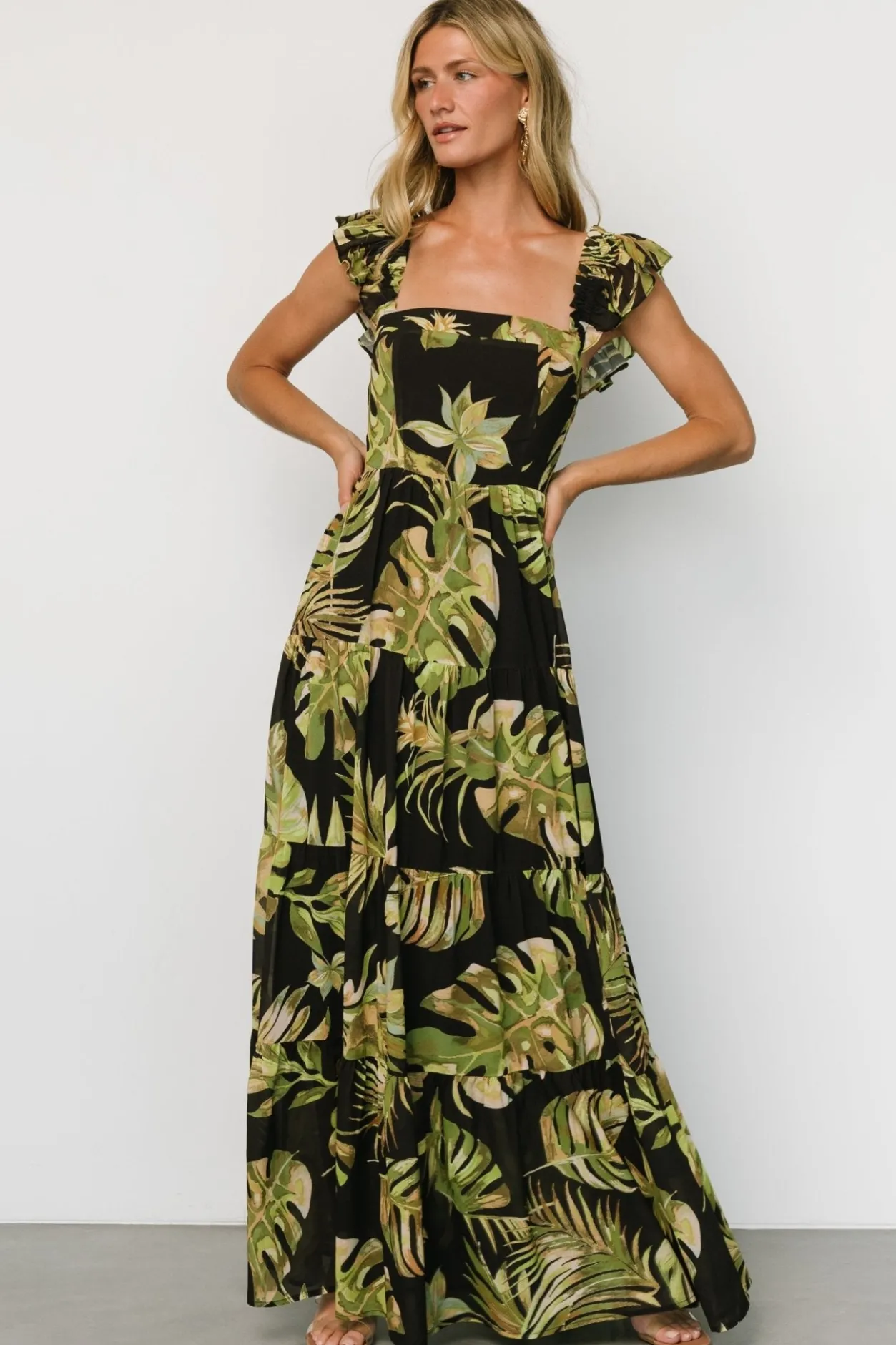 Fashion Baltic Born Encinitas Maxi Dress | Tropical Green + Black TropicalGreen+Black
