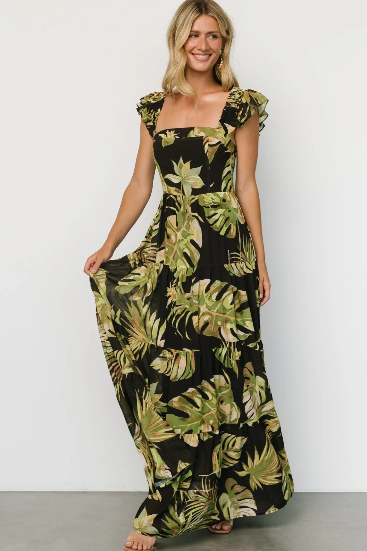 Fashion Baltic Born Encinitas Maxi Dress | Tropical Green + Black TropicalGreen+Black