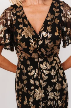 Online Baltic Born Esme Sequin Dress | Black + Gold Black+Gold