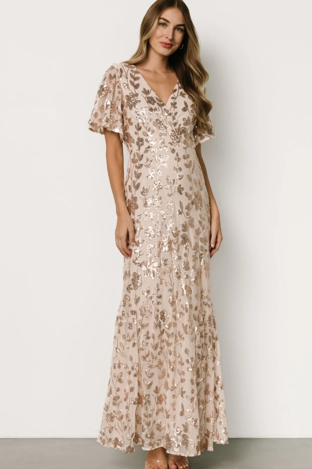 Discount Baltic Born Esme Sequin Dress | Rose Gold RoseGold