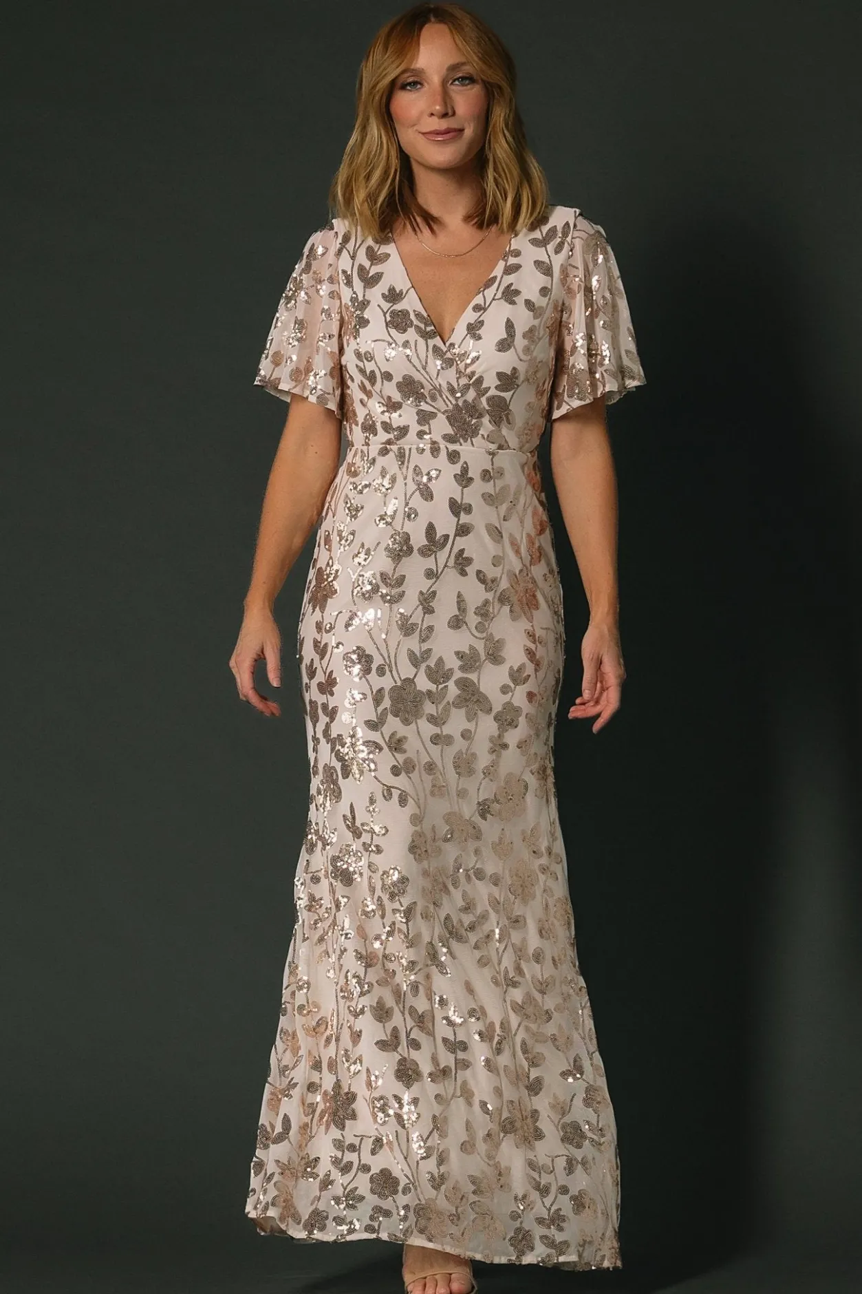 Discount Baltic Born Esme Sequin Dress | Rose Gold RoseGold