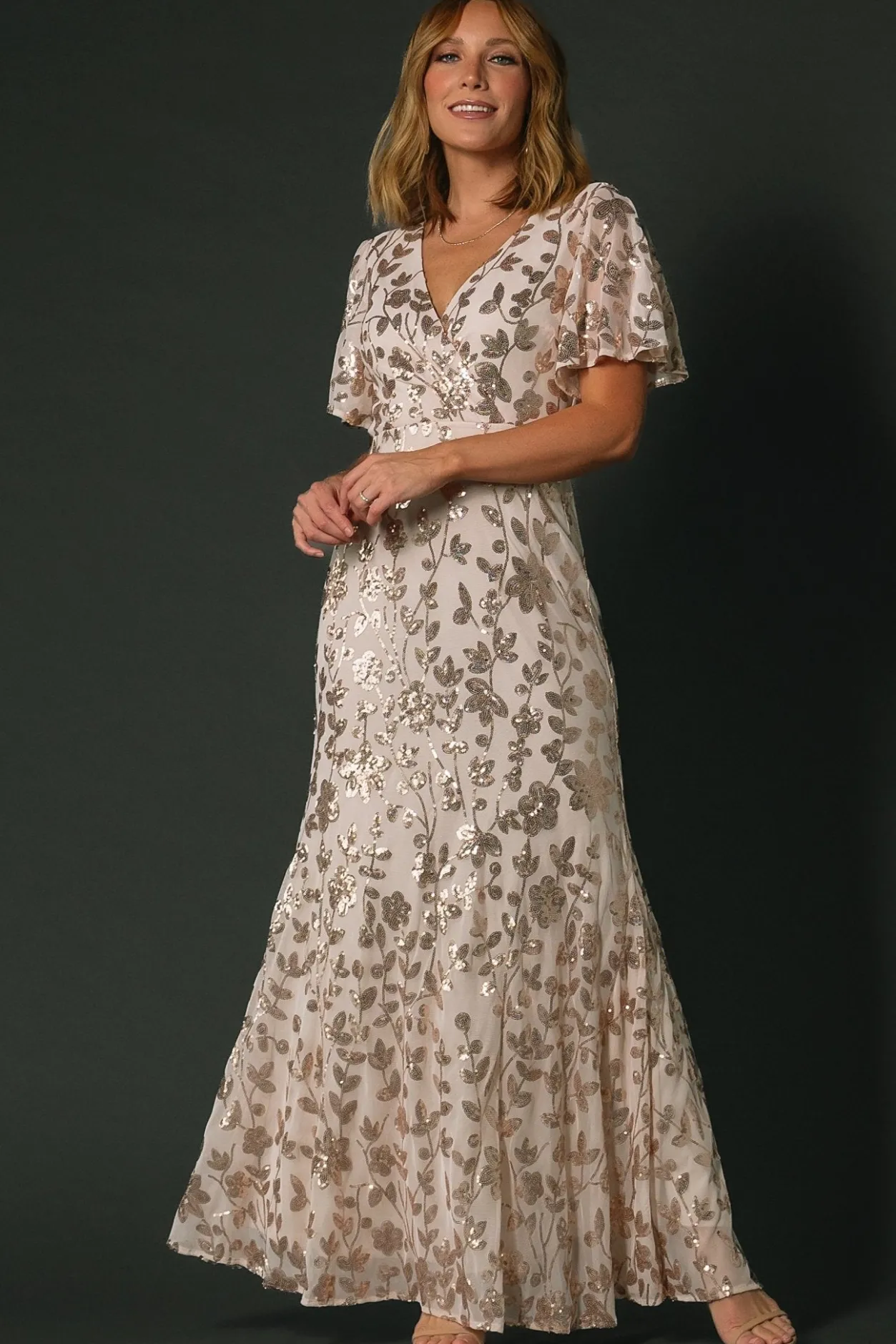 Discount Baltic Born Esme Sequin Dress | Rose Gold RoseGold