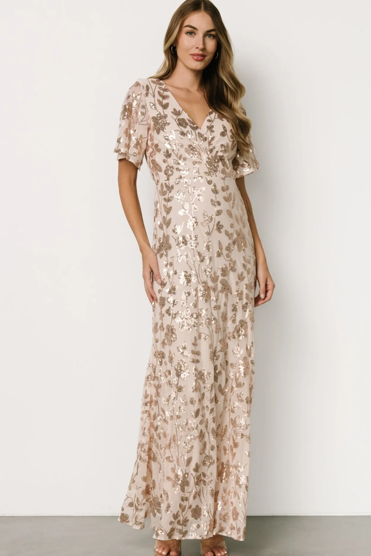 Discount Baltic Born Esme Sequin Dress | Rose Gold RoseGold