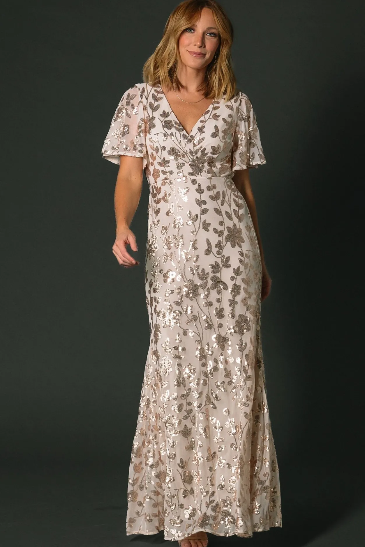 Discount Baltic Born Esme Sequin Dress | Rose Gold RoseGold