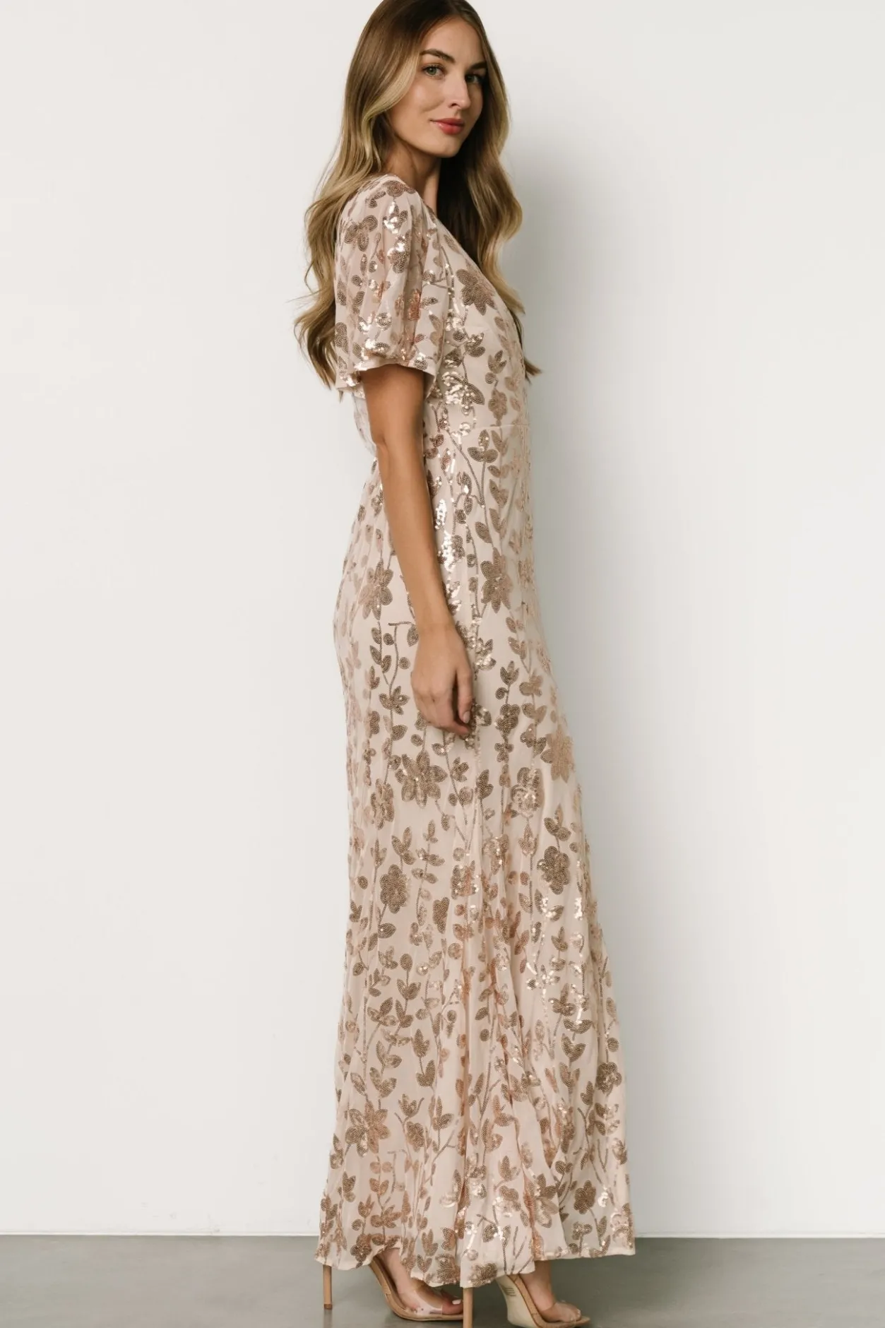 Discount Baltic Born Esme Sequin Dress | Rose Gold RoseGold