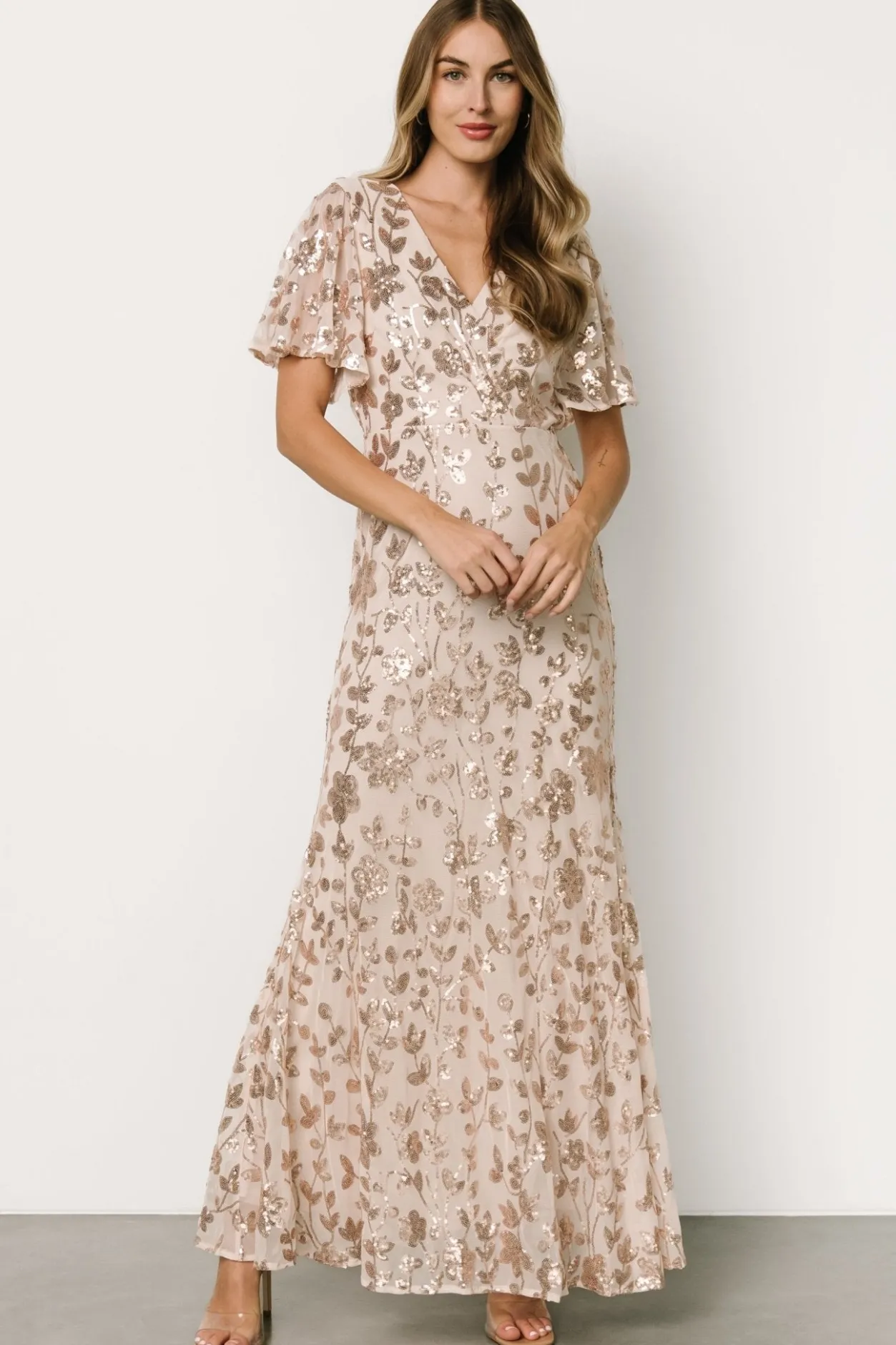 Discount Baltic Born Esme Sequin Dress | Rose Gold RoseGold
