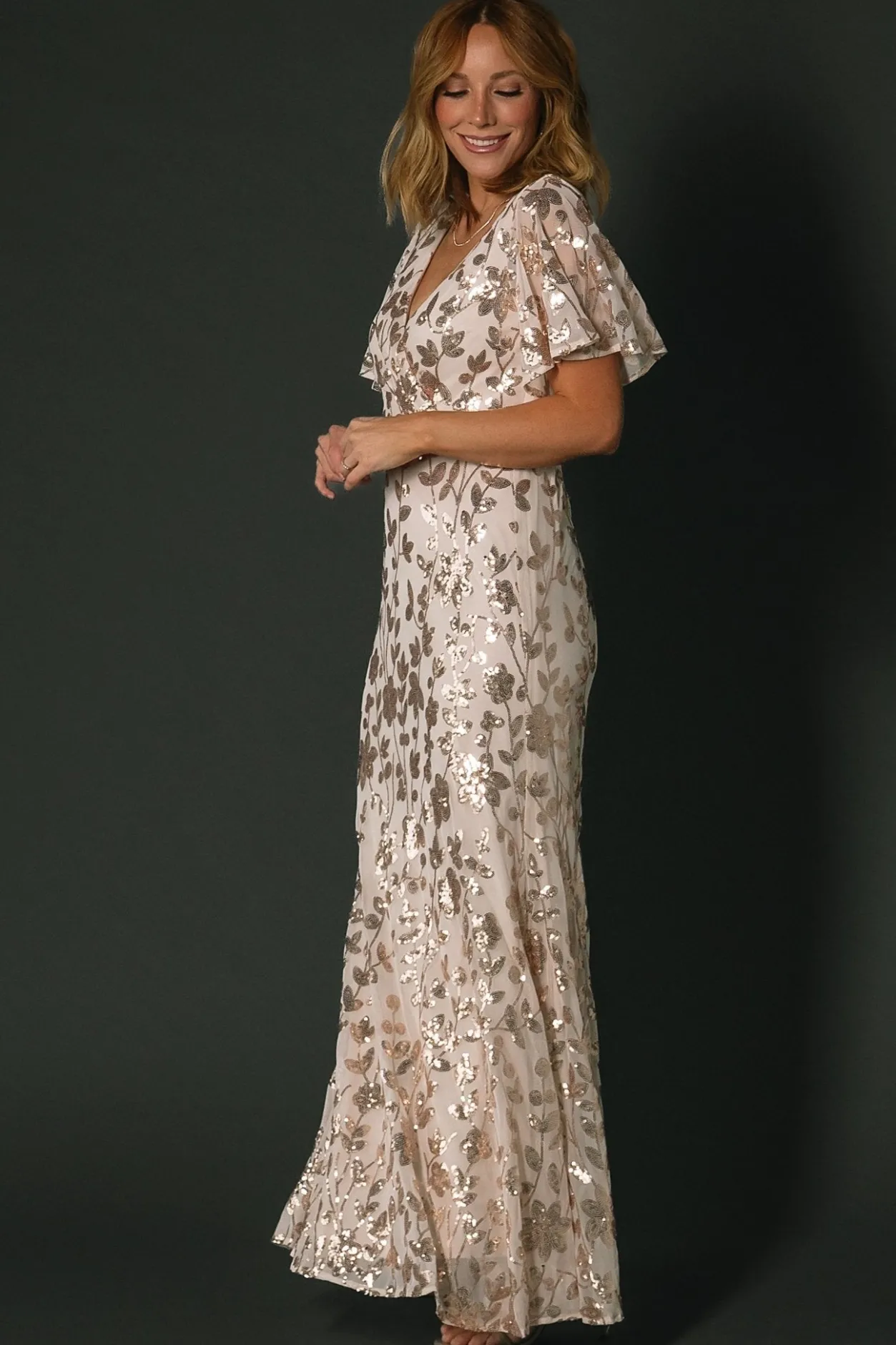 Discount Baltic Born Esme Sequin Dress | Rose Gold RoseGold