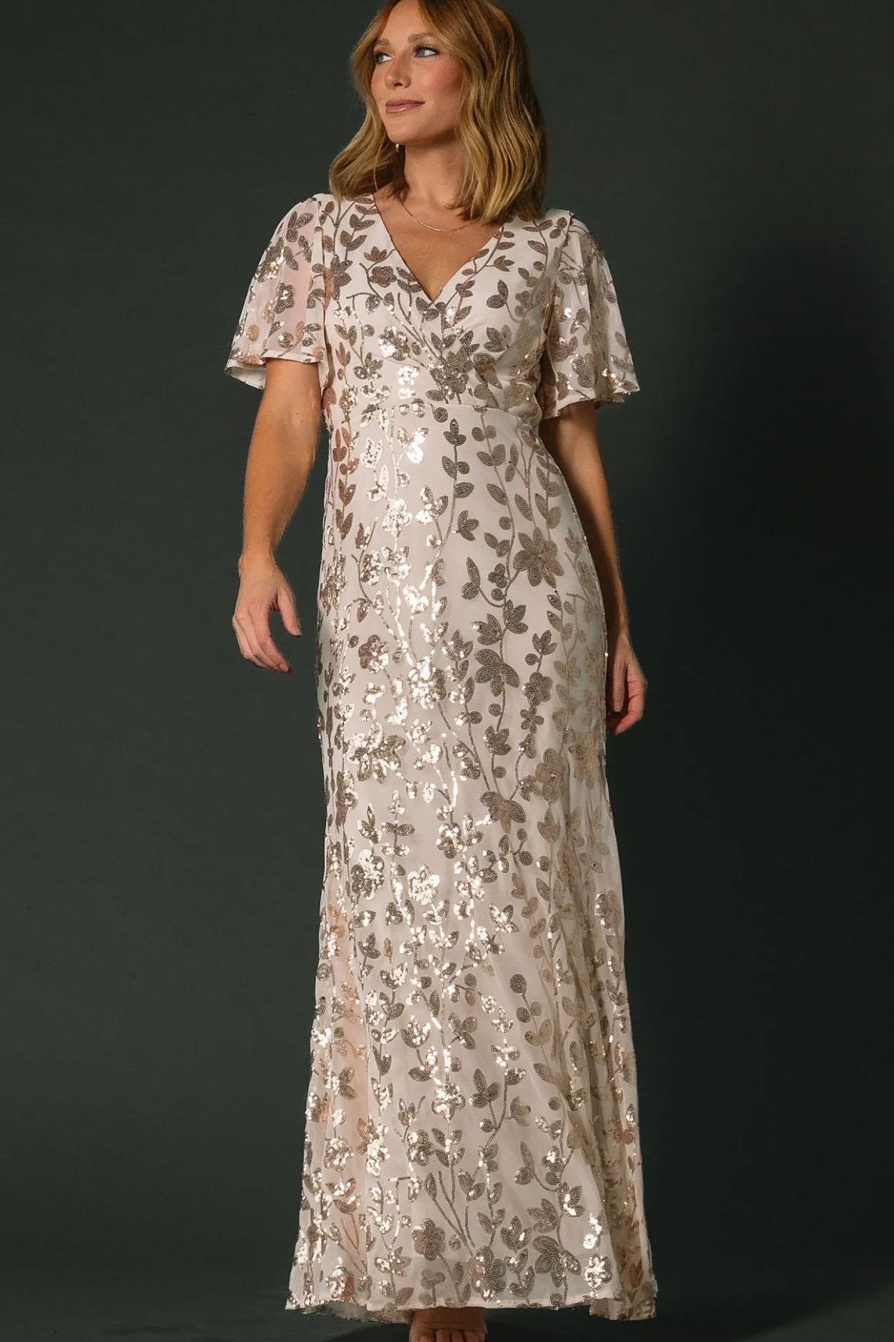 Discount Baltic Born Esme Sequin Dress | Rose Gold RoseGold