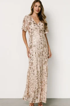 Discount Baltic Born Esme Sequin Dress | Rose Gold RoseGold