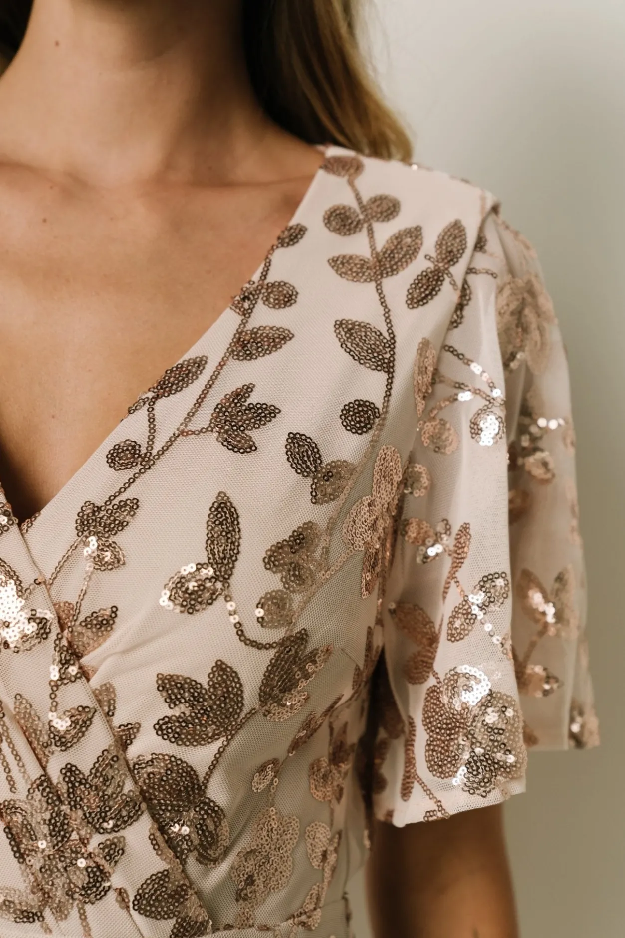 Discount Baltic Born Esme Sequin Dress | Rose Gold RoseGold