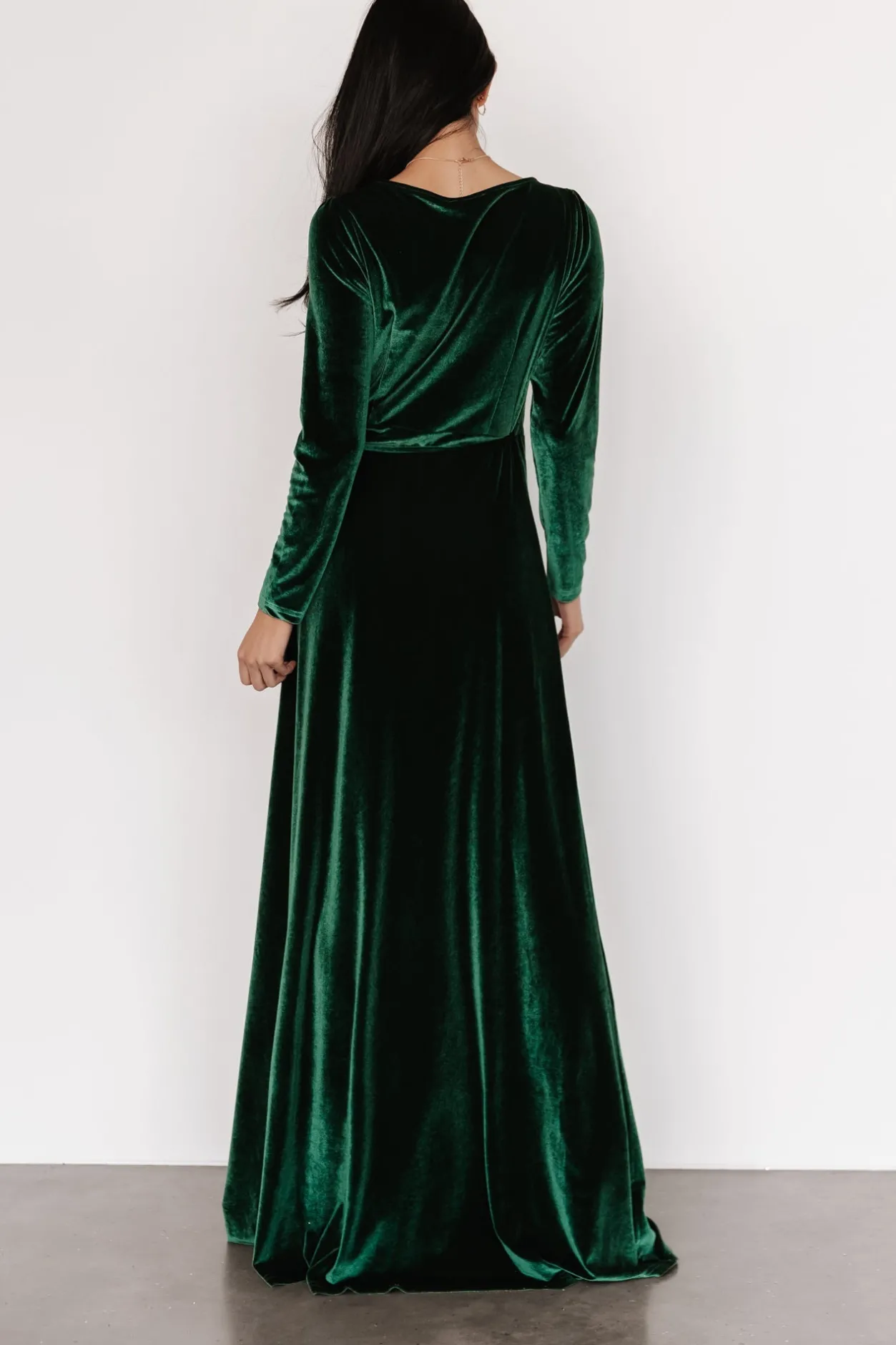Online Baltic Born Esmerelda Velvet Wrap Maxi Dress | Forest
